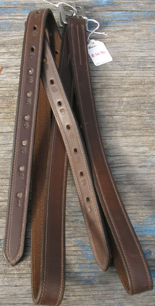 Equitem English Saddle Stirrup Leathers - Oak Brown - Various Lengths (48", 54", 60")